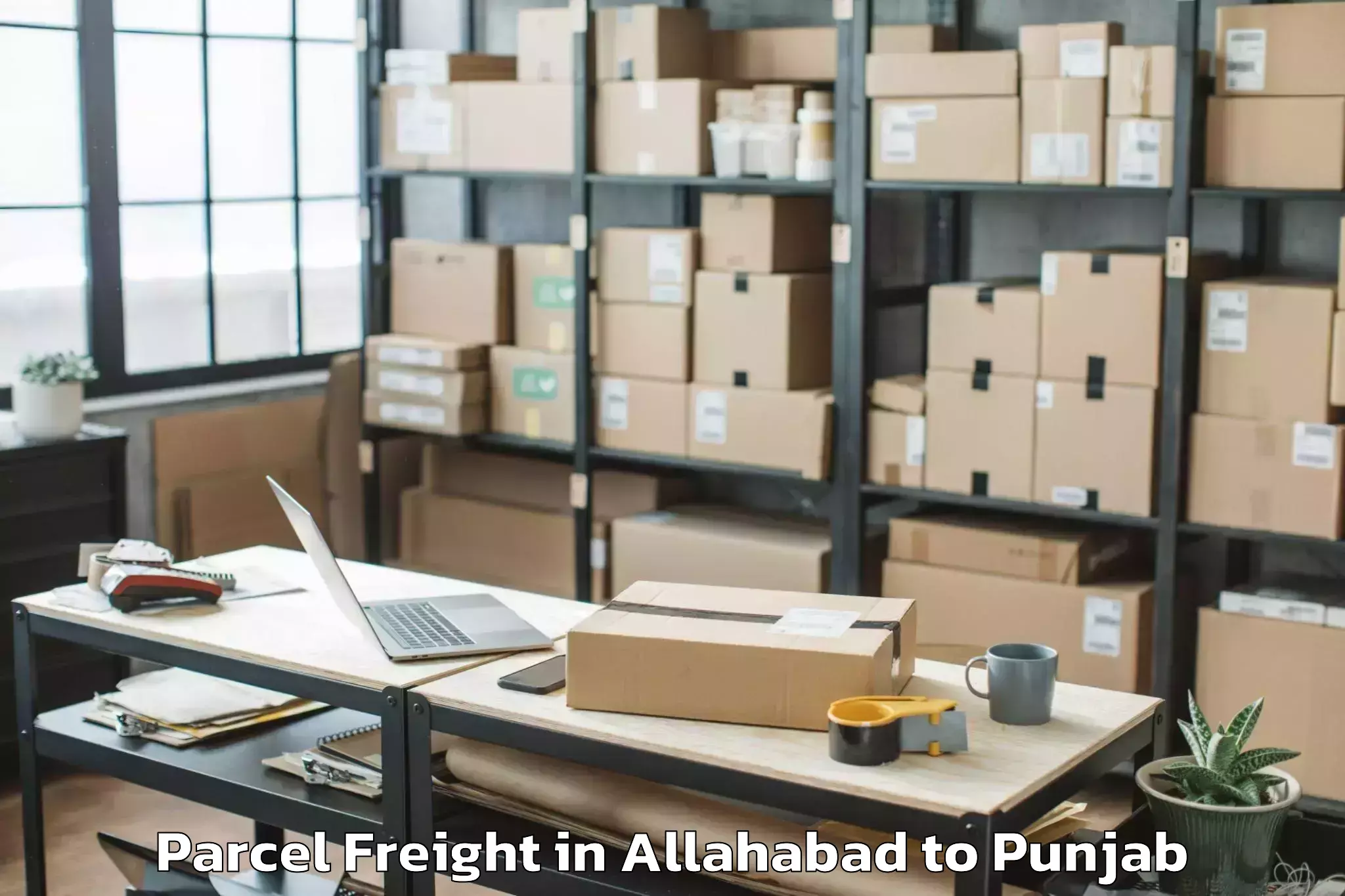 Affordable Allahabad to Nurpur Kalan Parcel Freight